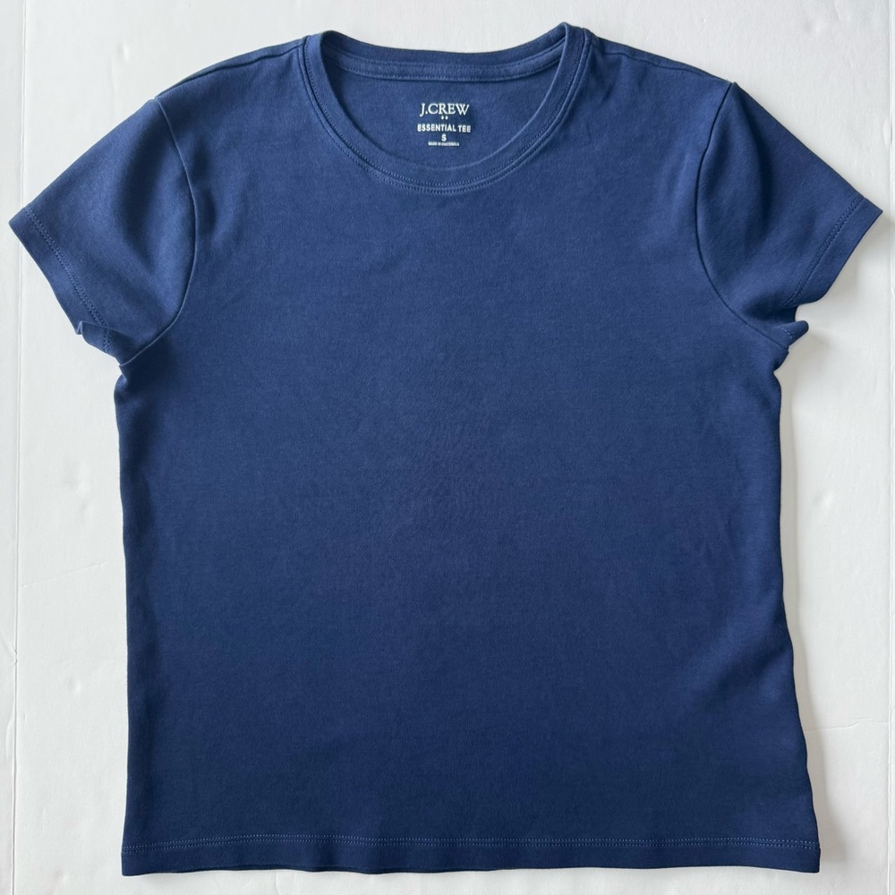 J. Crew Essential Short-Sleeve Crewneck Tee Antique Navy Blue Size S